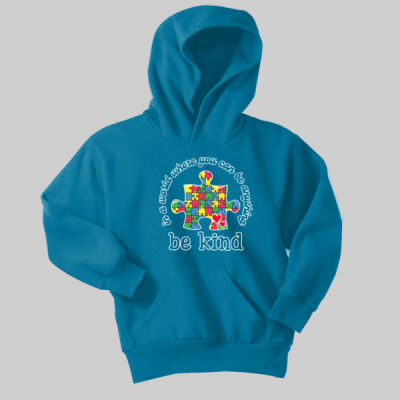 Youth - Be Kind Puzzle Piece Hoodie - Autism Awareness Thumbnail