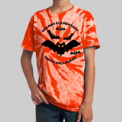 Youth Tie-Dye T-Shirt - Fall Holidays - Bats Thumbnail